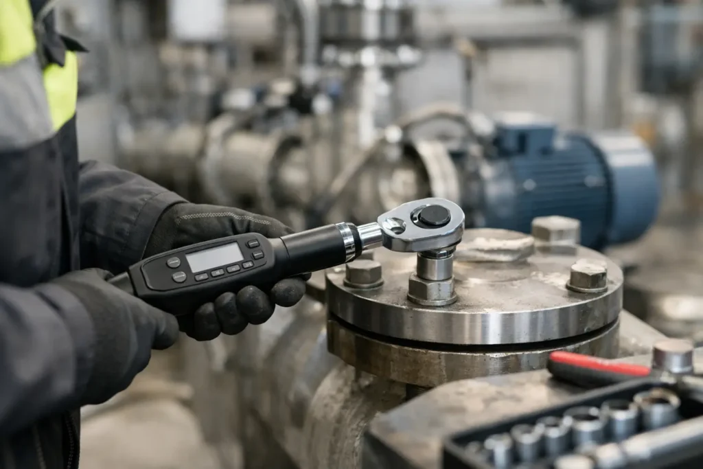 Torquímetro digital para mantenimiento industrial